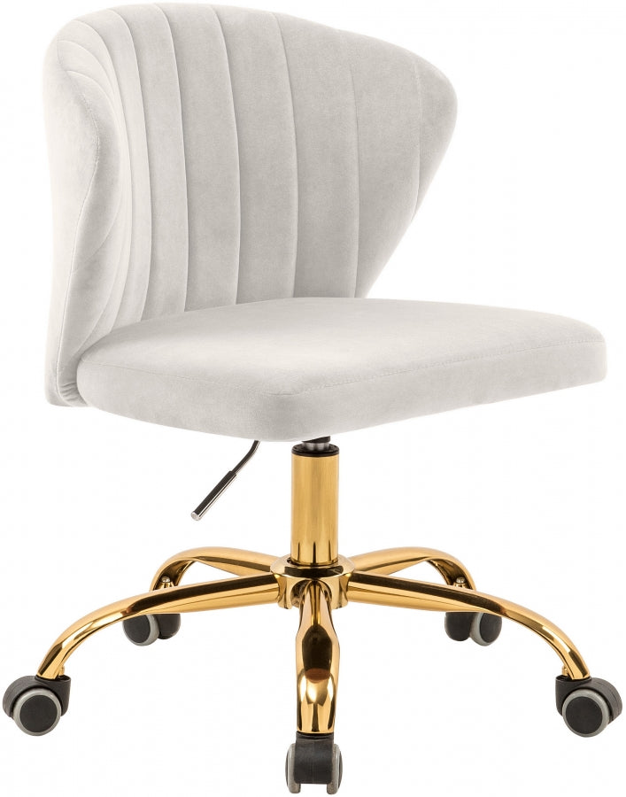 Chaise de bureau en velours Finley