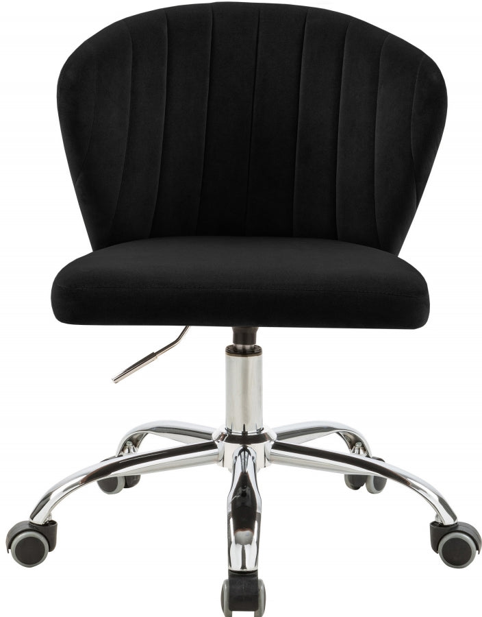 Chaise de bureau en velours Finley