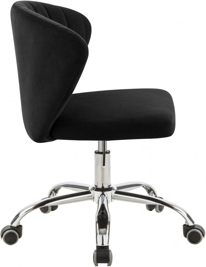 Chaise de bureau en velours Finley