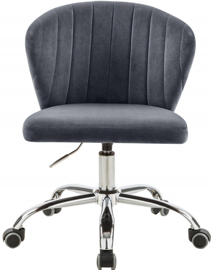 Chaise de bureau en velours Finley