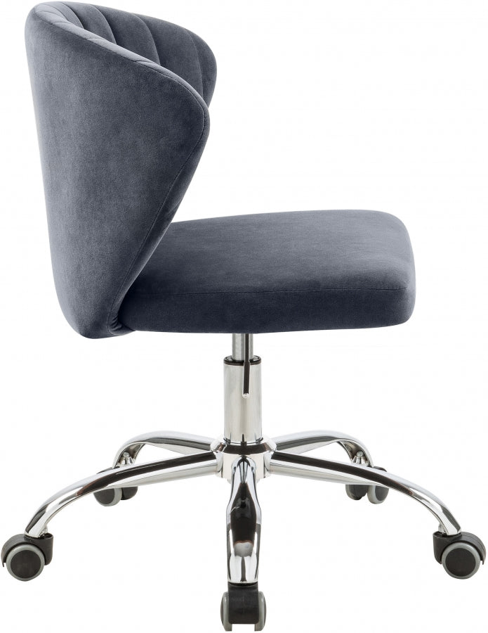 Chaise de bureau en velours Finley