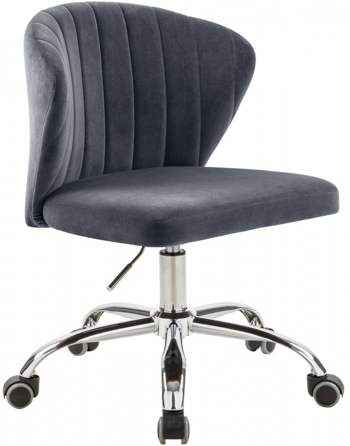 Chaise de bureau en velours Finley