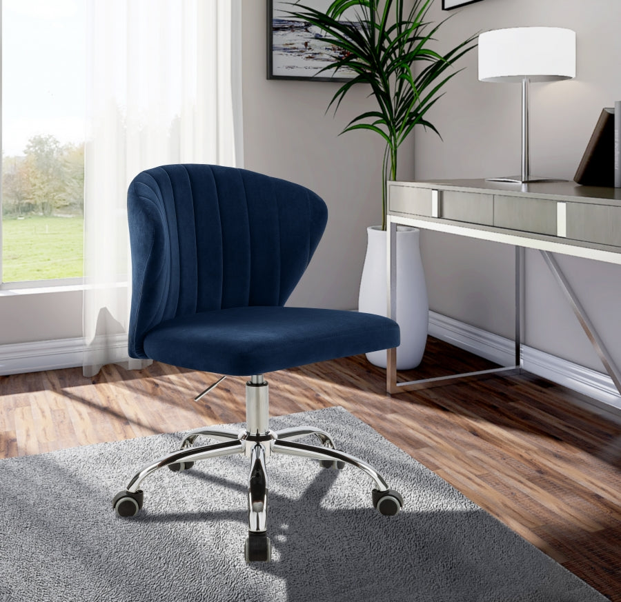 Chaise de bureau en velours Finley