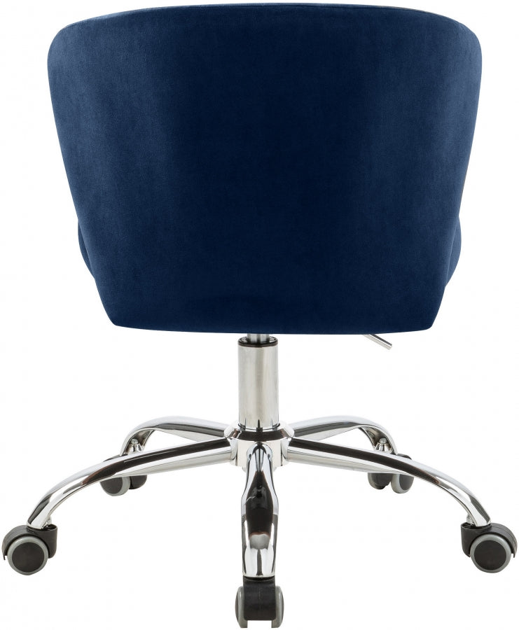Chaise de bureau en velours Finley