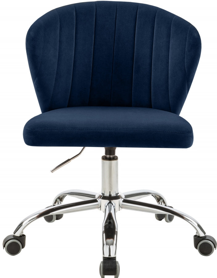Chaise de bureau en velours Finley