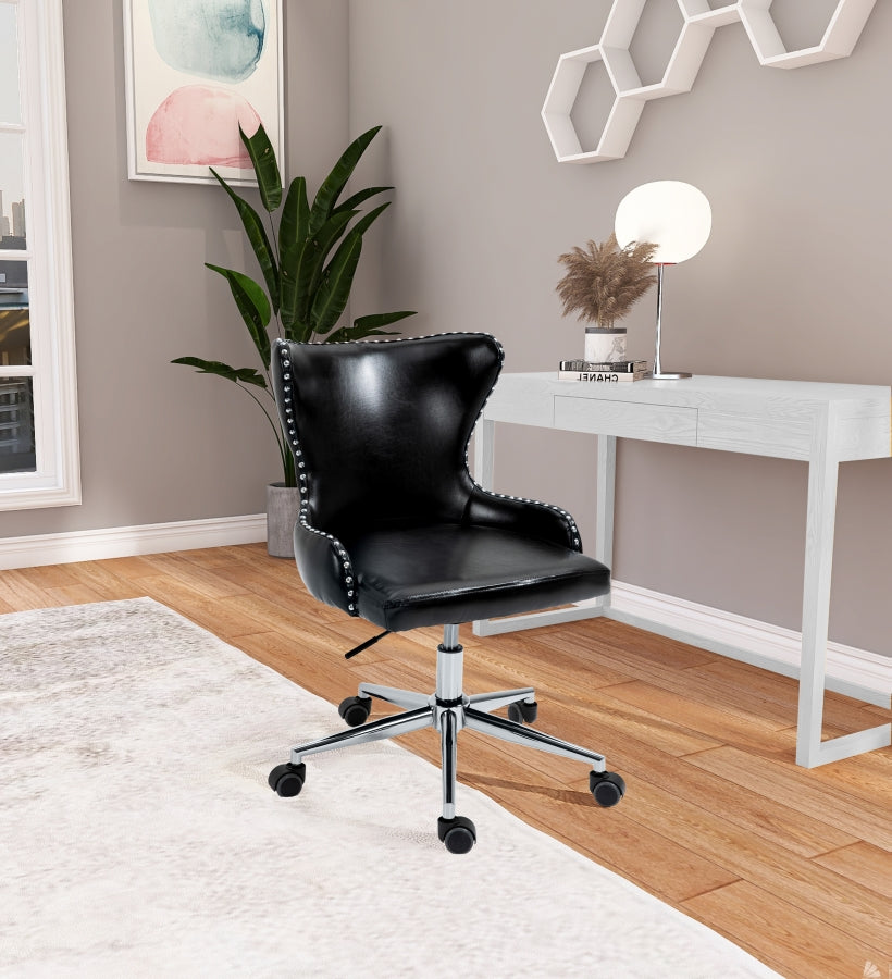 Chaise de bureau en similicuir Hendrix