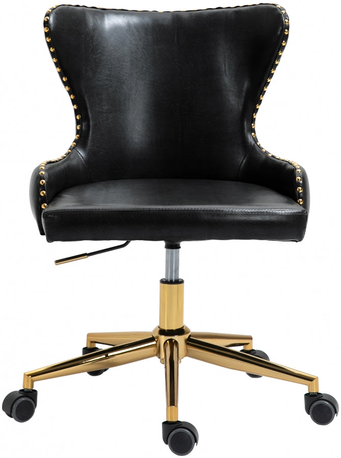 Chaise de bureau en similicuir Hendrix
