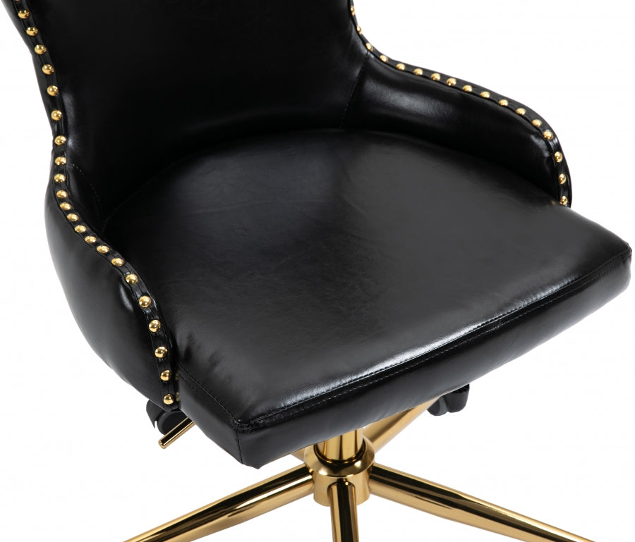 Chaise de bureau en similicuir Hendrix