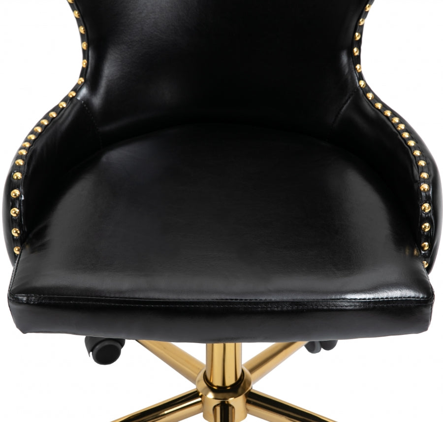 Chaise de bureau en similicuir Hendrix