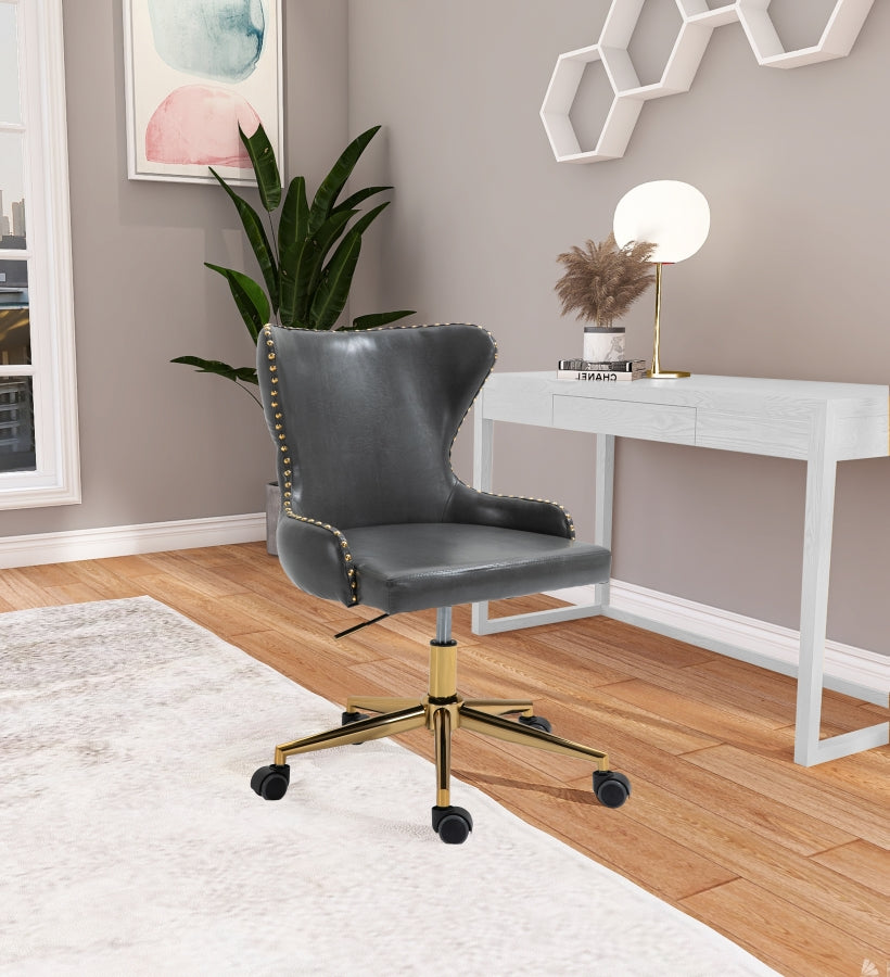 Chaise de bureau en similicuir Hendrix