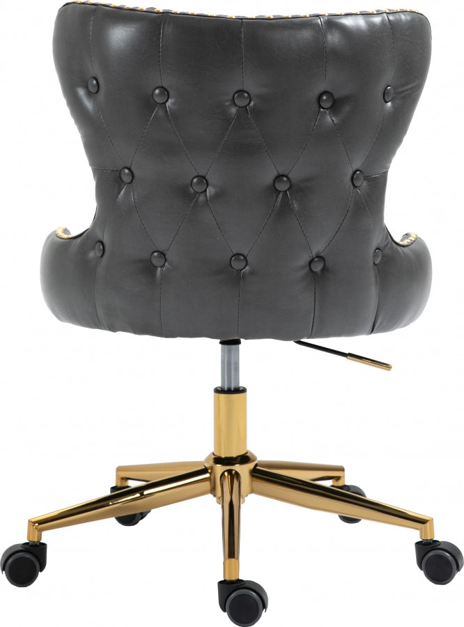 Chaise de bureau en similicuir Hendrix