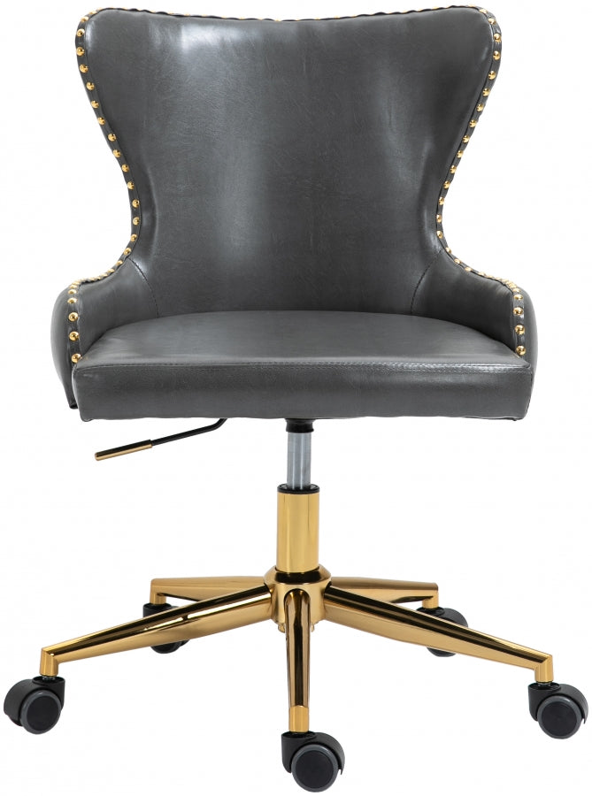 Chaise de bureau en similicuir Hendrix