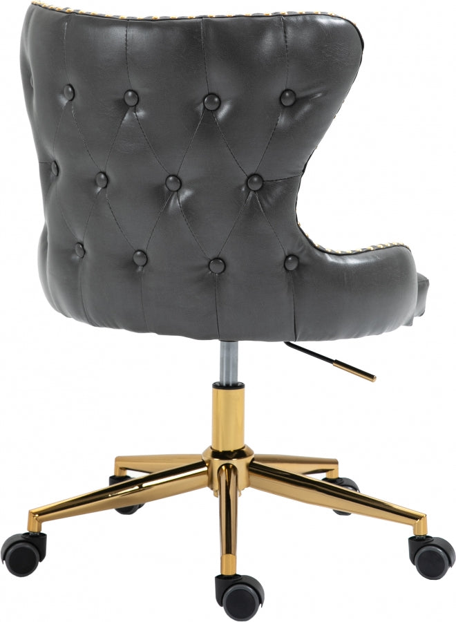 Chaise de bureau en similicuir Hendrix