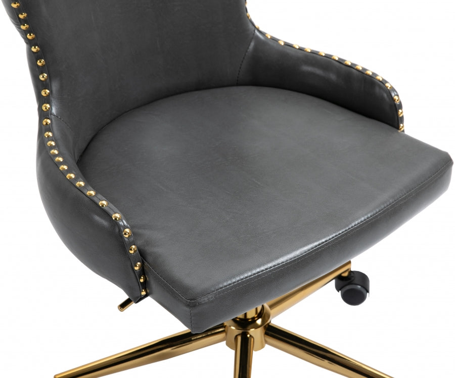 Chaise de bureau en similicuir Hendrix