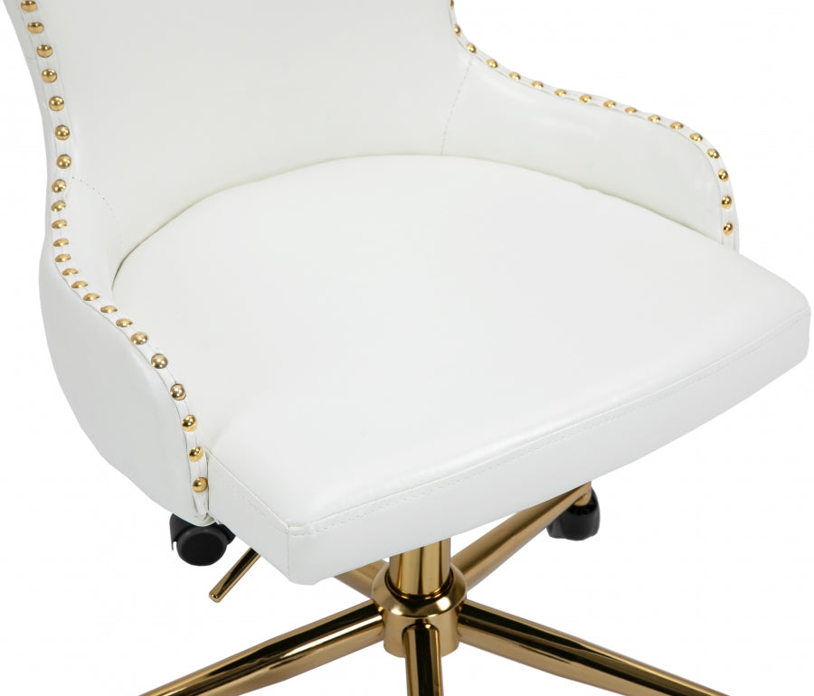 Chaise de bureau en similicuir Hendrix
