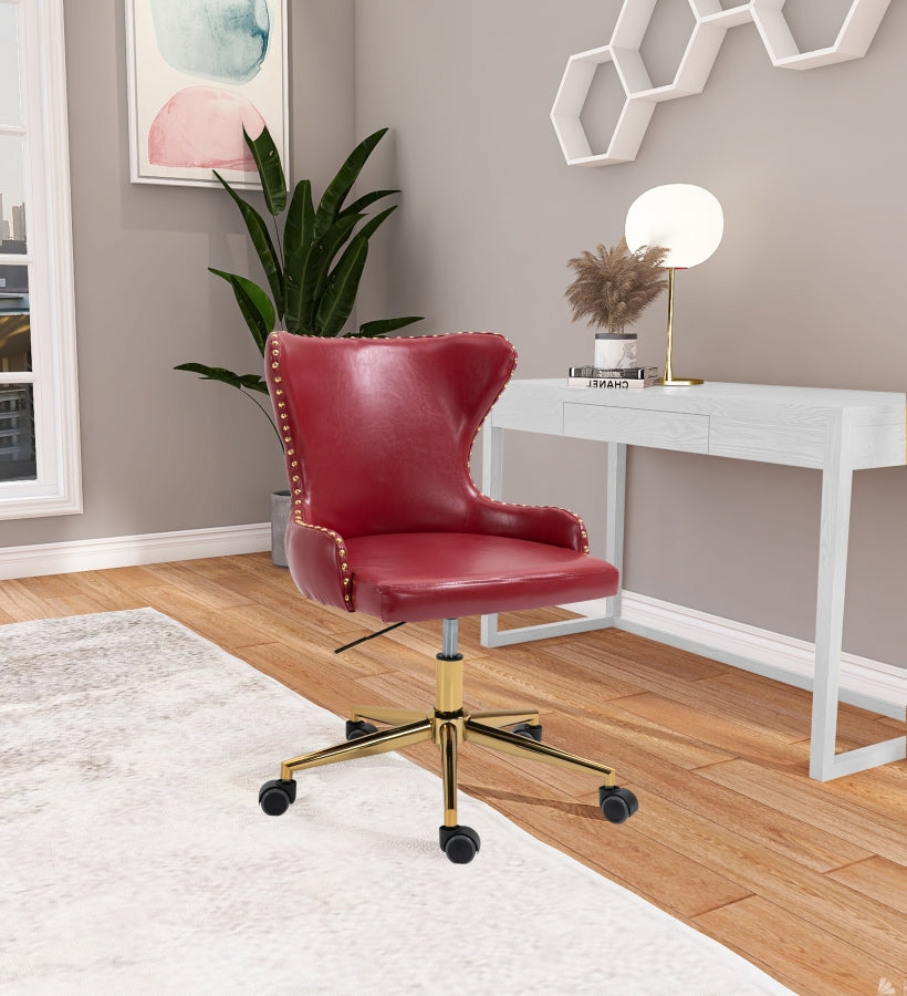 Chaise de bureau en similicuir Hendrix
