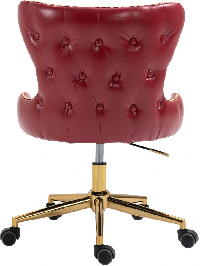 Chaise de bureau en similicuir Hendrix