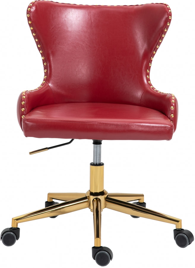 Chaise de bureau en similicuir Hendrix