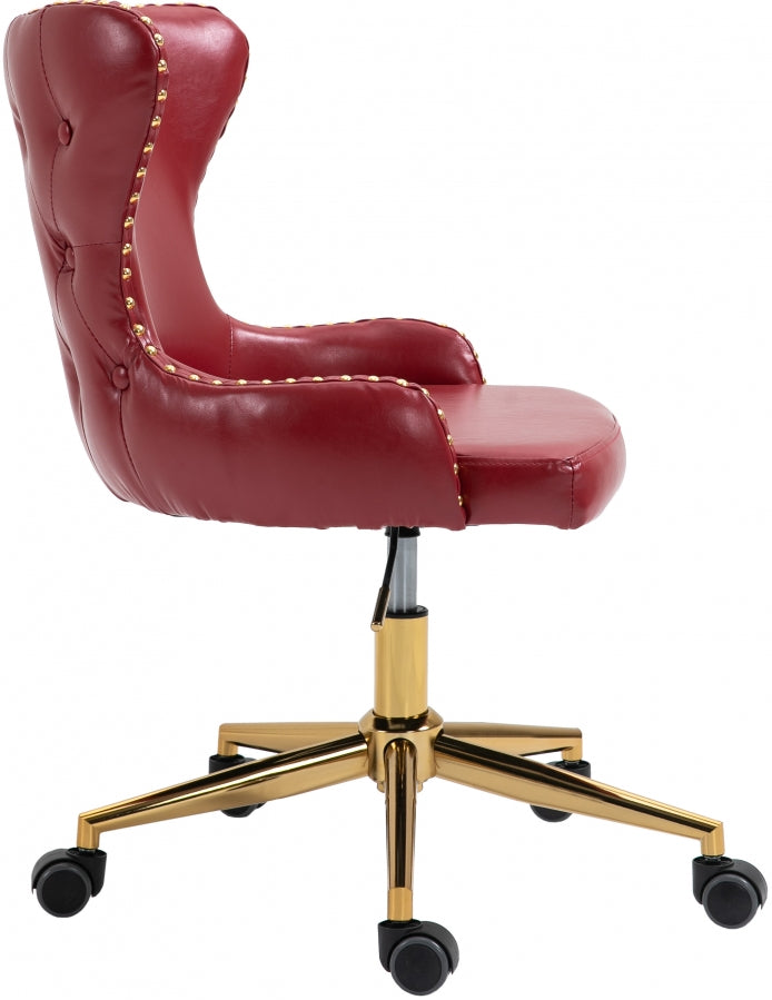 Chaise de bureau en similicuir Hendrix
