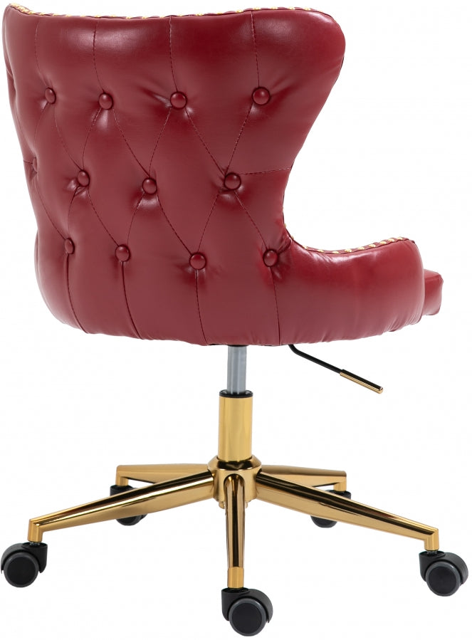 Chaise de bureau en similicuir Hendrix
