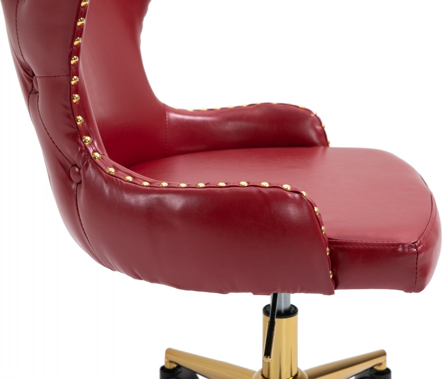 Chaise de bureau en similicuir Hendrix