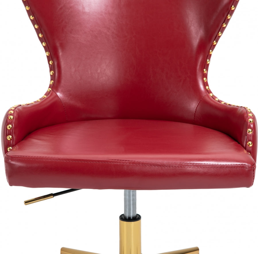 Chaise de bureau en similicuir Hendrix