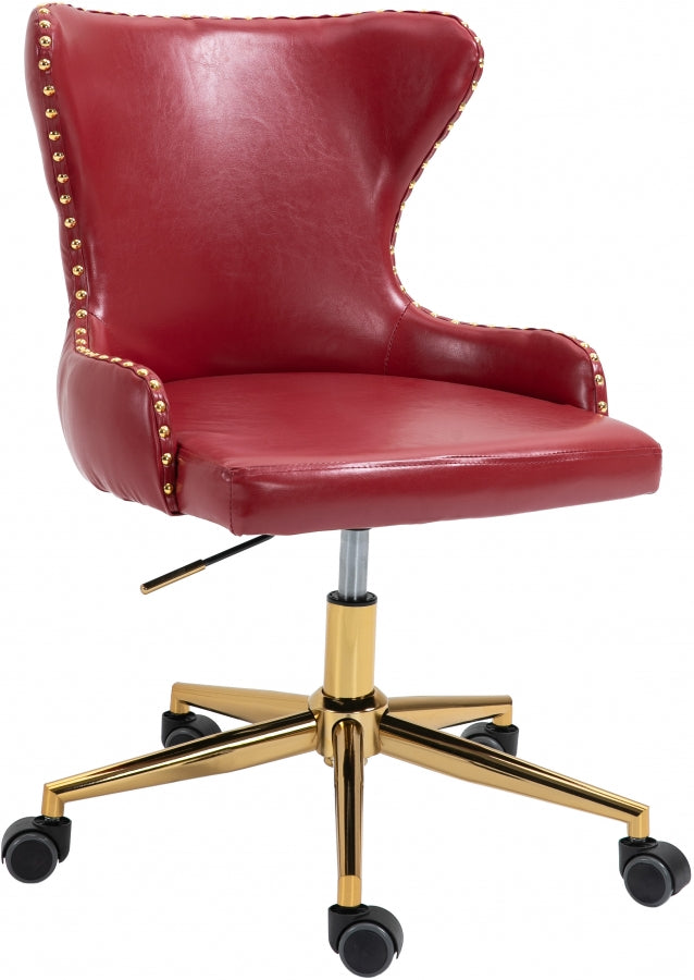 Chaise de bureau en similicuir Hendrix