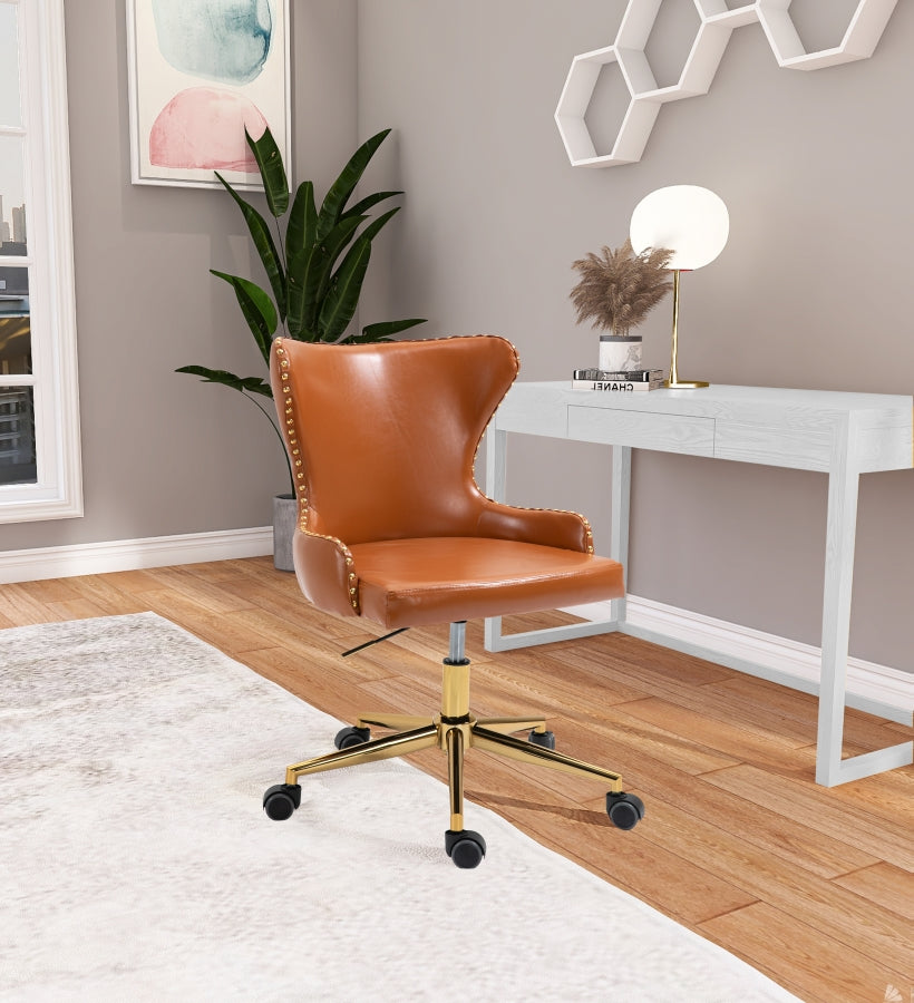 Chaise de bureau en similicuir Hendrix