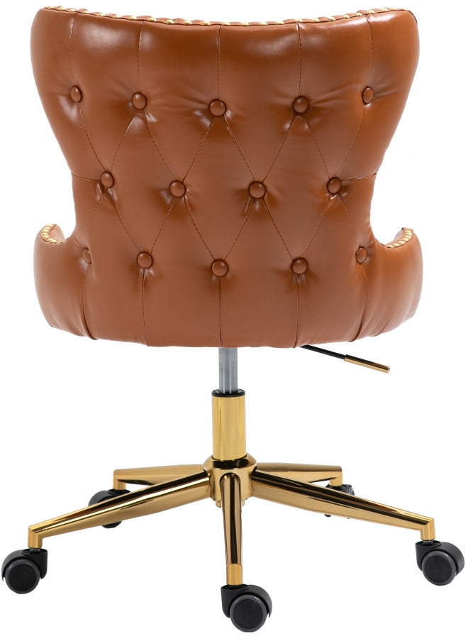 Chaise de bureau en similicuir Hendrix