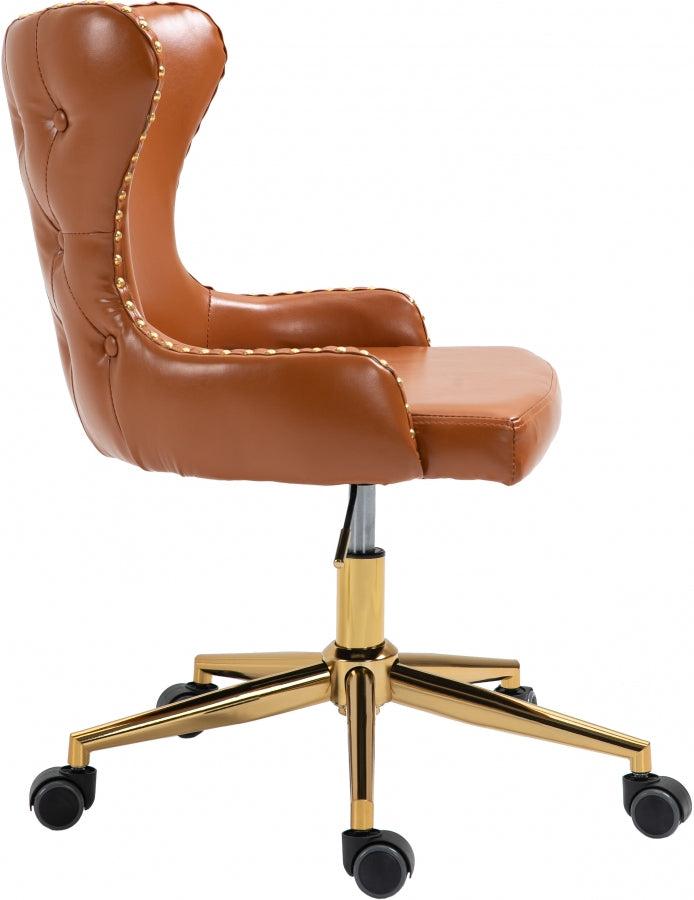 Chaise de bureau en similicuir Hendrix