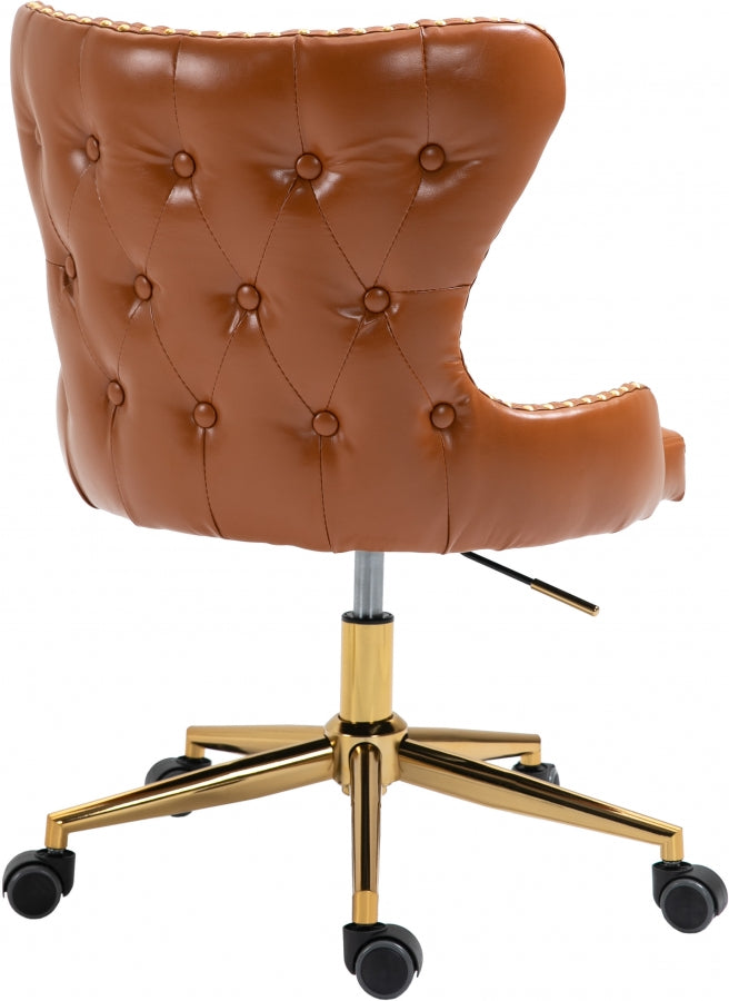 Chaise de bureau en similicuir Hendrix