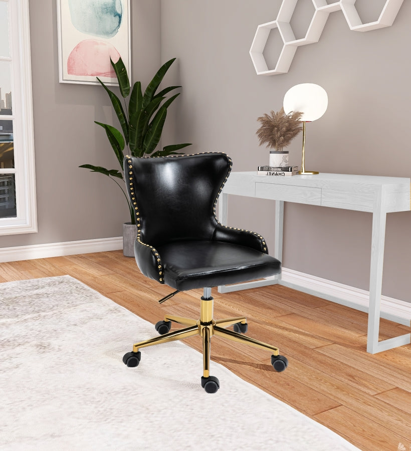 Chaise de bureau en similicuir Hendrix