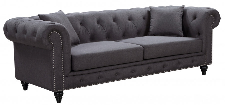 Canapé Chesterfield en lin