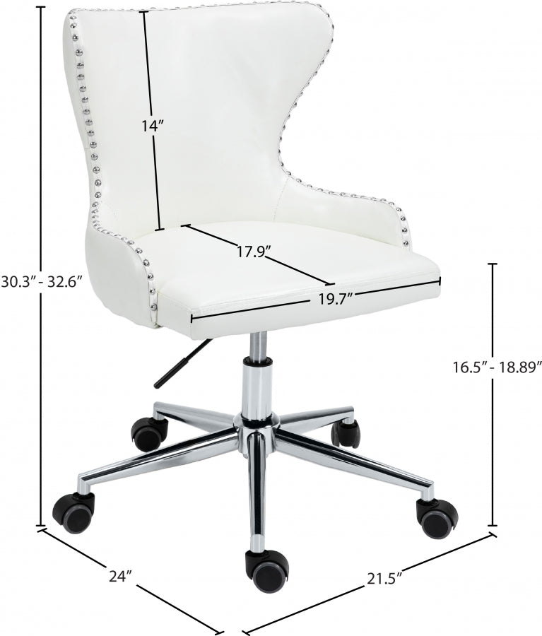 Chaise de bureau en similicuir Hendrix