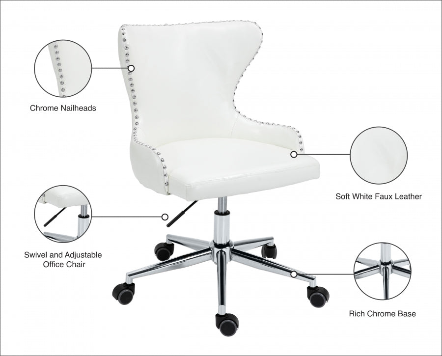 Chaise de bureau en similicuir Hendrix