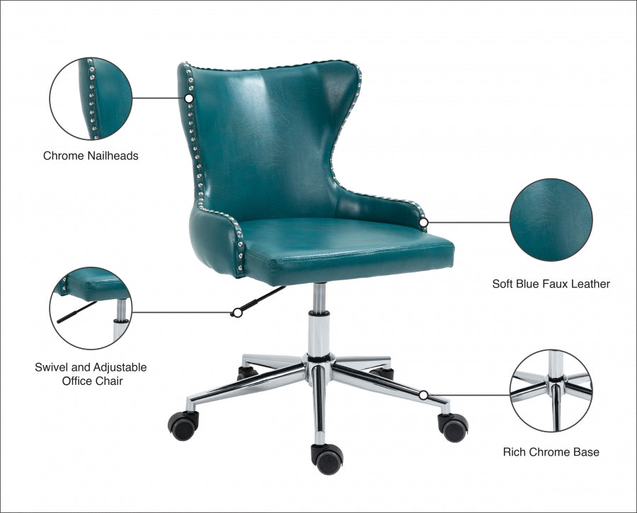 Chaise de bureau en similicuir Hendrix