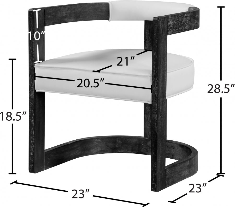 Chaise de salle à manger en similicuir Regency