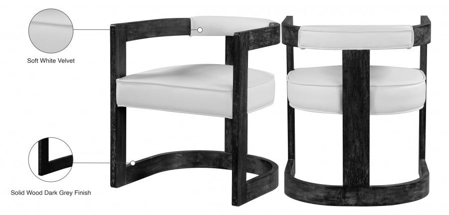 Chaise de salle à manger en similicuir Regency