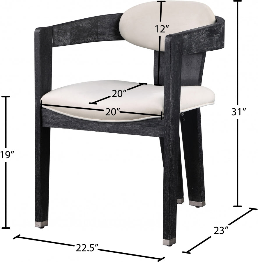 Chaise de salle à manger en velours Vantage