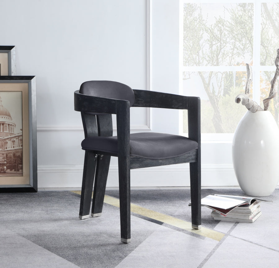 Chaise de salle à manger en velours Vantage