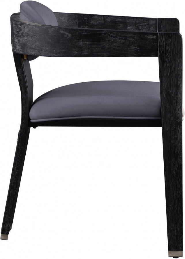 Chaise de salle à manger en velours Vantage