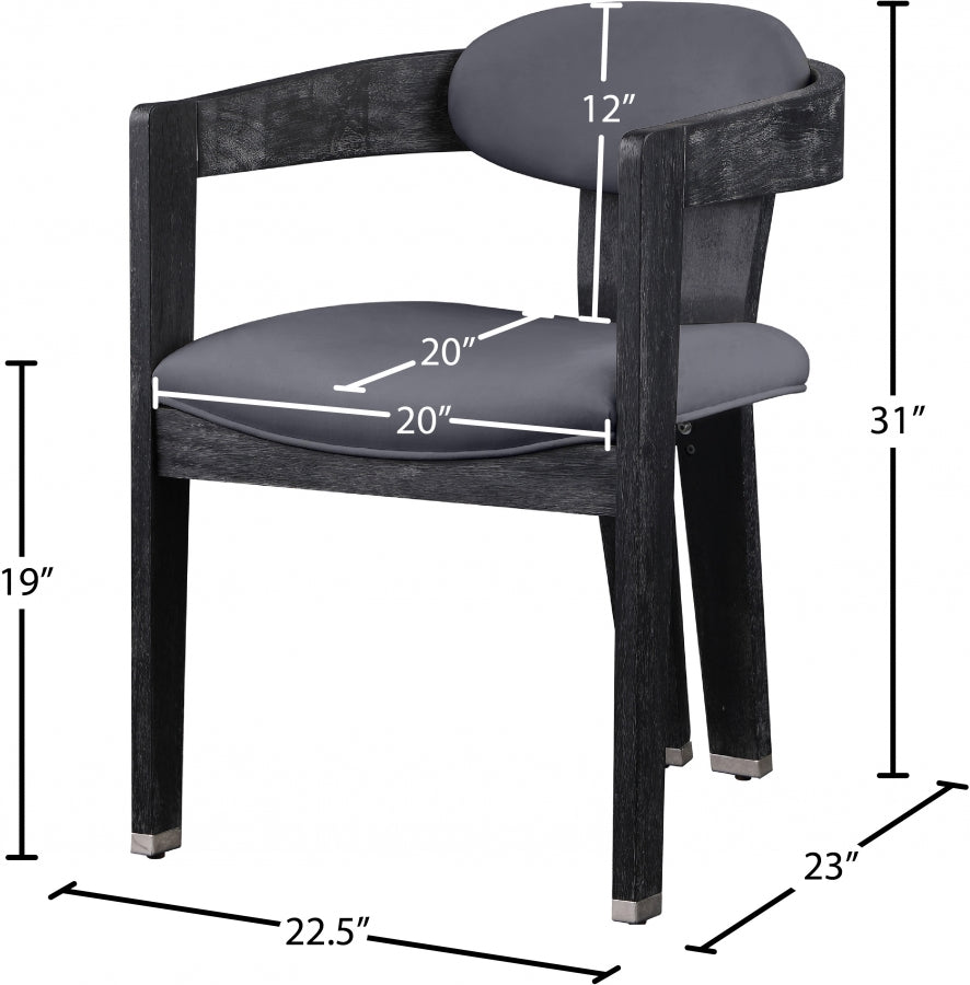 Chaise de salle à manger en velours Vantage