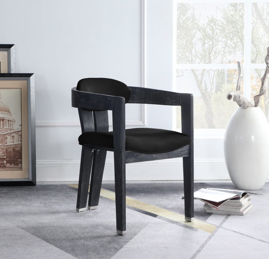 Chaise de salle à manger en velours Vantage