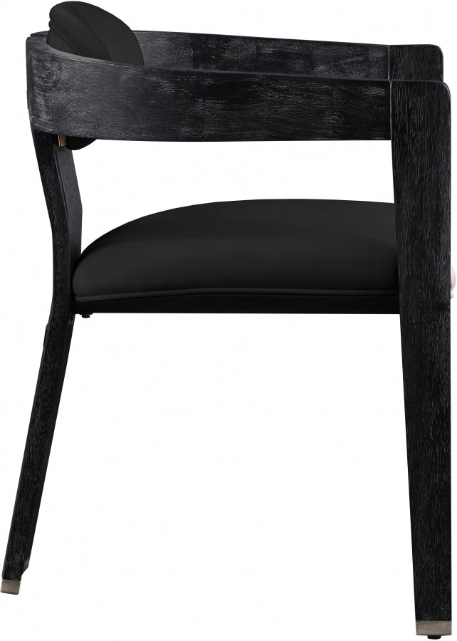 Chaise de salle à manger en velours Vantage