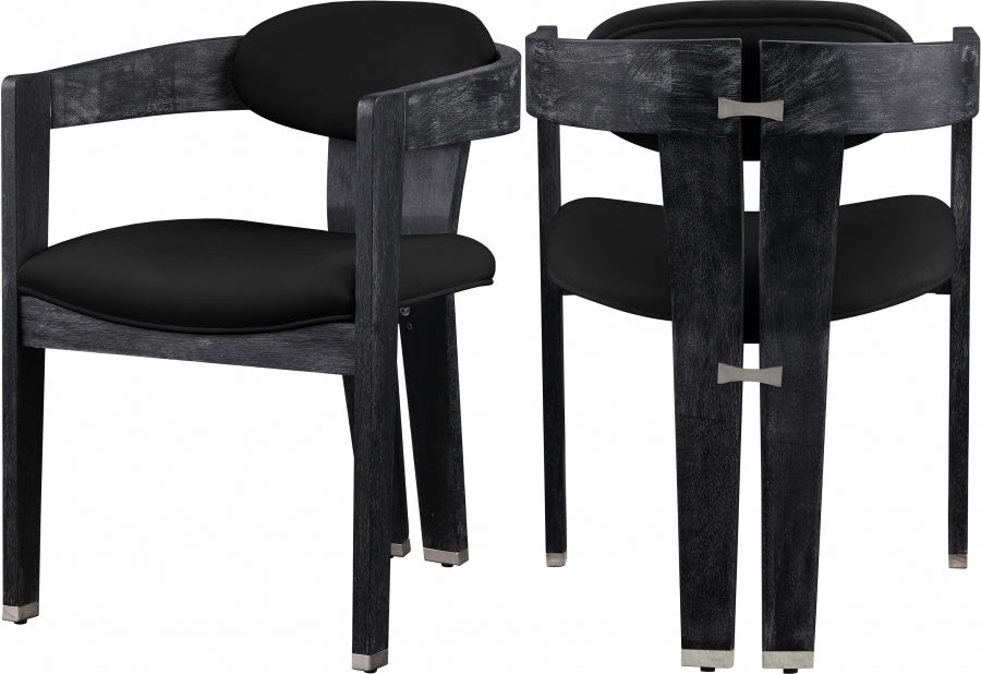 Chaise de salle à manger en velours Vantage