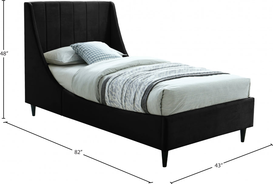 Lit en velours Eva