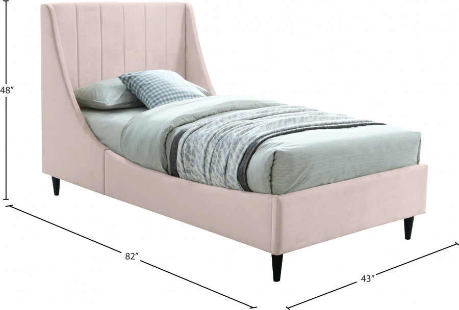 Lit en velours Eva