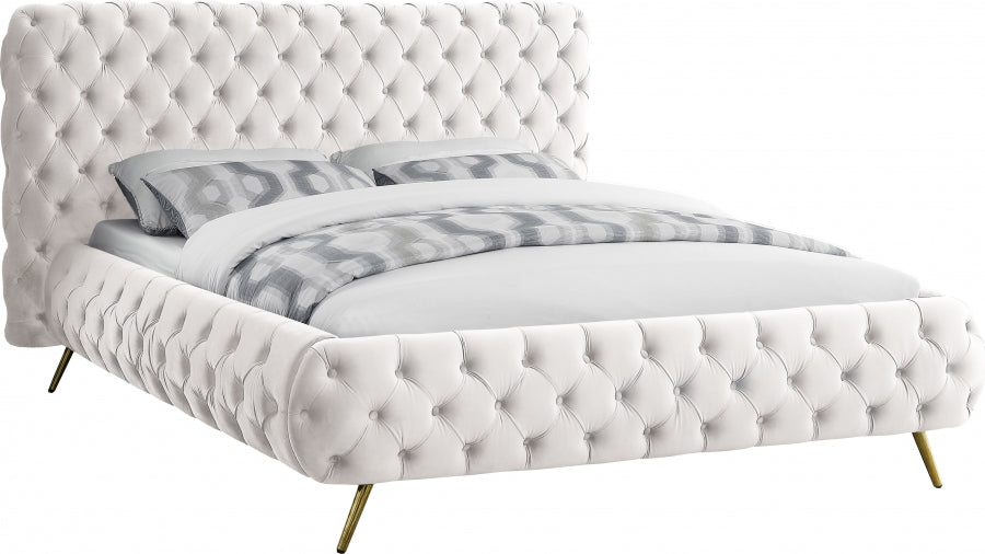 Lit en velours Delano