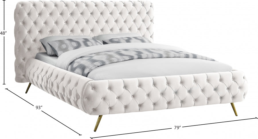 Lit en velours Delano