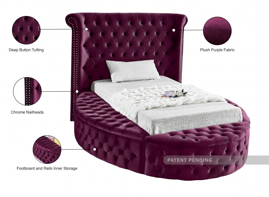 Lit en velours Luxus